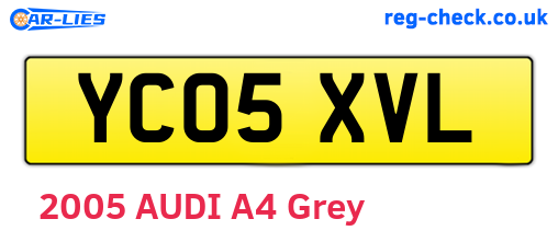 YC05XVL are the vehicle registration plates.