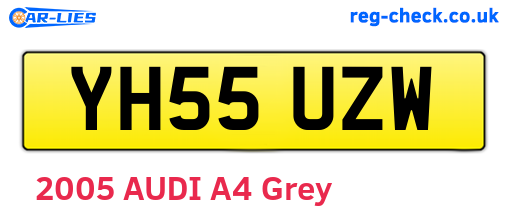 YH55UZW are the vehicle registration plates.