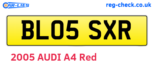 BL05SXR are the vehicle registration plates.
