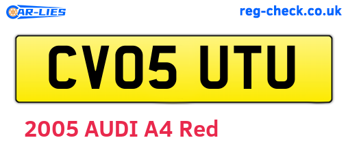 CV05UTU are the vehicle registration plates.