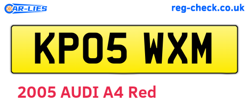 KP05WXM are the vehicle registration plates.