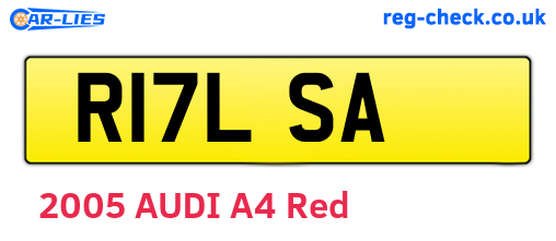 R17LSA are the vehicle registration plates.