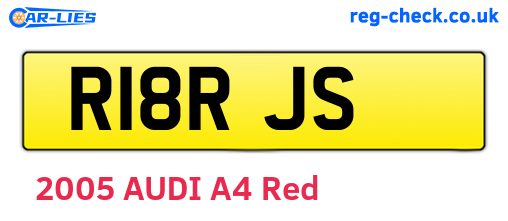 R18RJS are the vehicle registration plates.