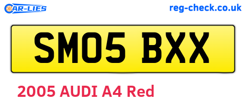 SM05BXX are the vehicle registration plates.