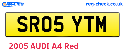 SR05YTM are the vehicle registration plates.