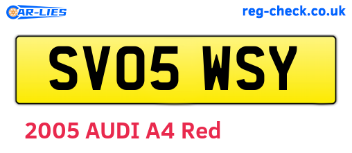 SV05WSY are the vehicle registration plates.