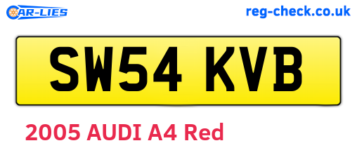 SW54KVB are the vehicle registration plates.