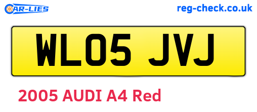 WL05JVJ are the vehicle registration plates.