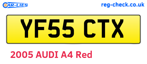 YF55CTX are the vehicle registration plates.