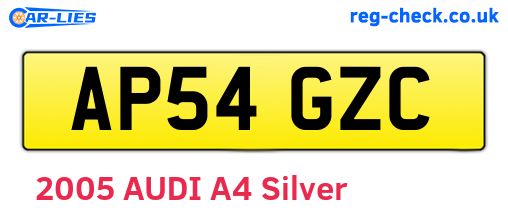 AP54GZC are the vehicle registration plates.