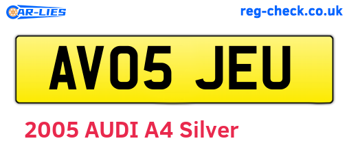 AV05JEU are the vehicle registration plates.
