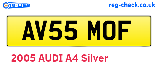 AV55MOF are the vehicle registration plates.