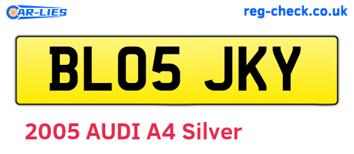 BL05JKY are the vehicle registration plates.