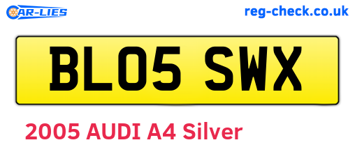BL05SWX are the vehicle registration plates.
