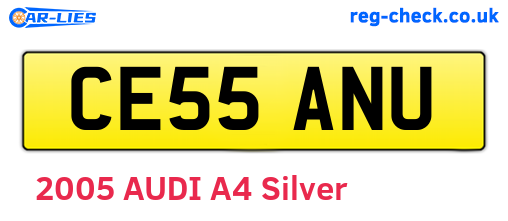 CE55ANU are the vehicle registration plates.