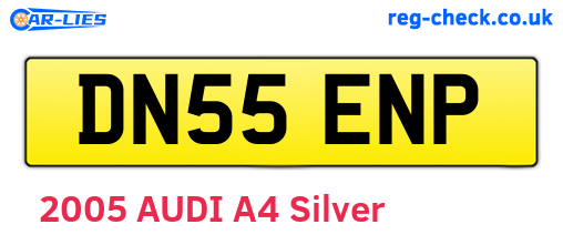 DN55ENP are the vehicle registration plates.