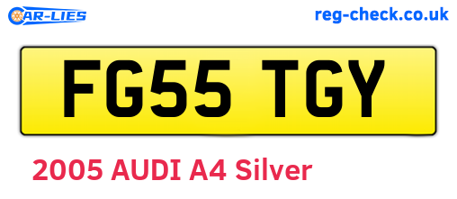 FG55TGY are the vehicle registration plates.