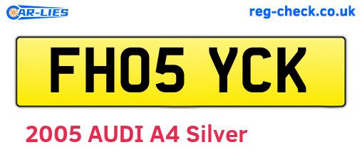 FH05YCK are the vehicle registration plates.