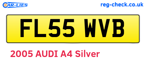 FL55WVB are the vehicle registration plates.