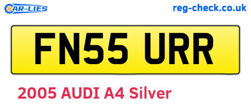FN55URR are the vehicle registration plates.