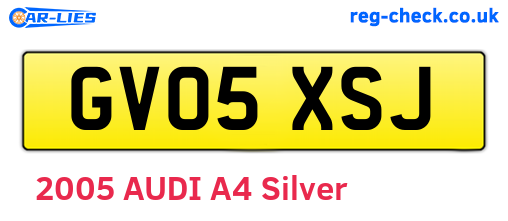GV05XSJ are the vehicle registration plates.