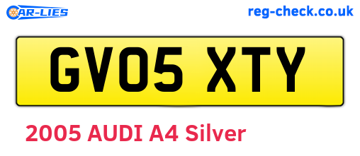 GV05XTY are the vehicle registration plates.