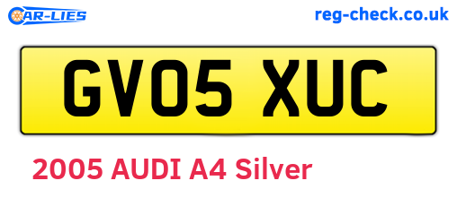 GV05XUC are the vehicle registration plates.