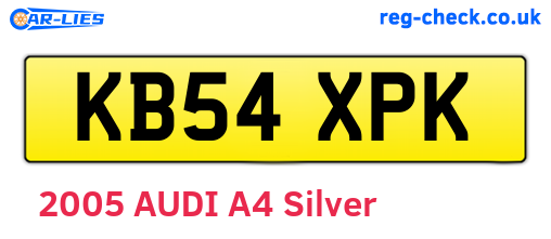 KB54XPK are the vehicle registration plates.