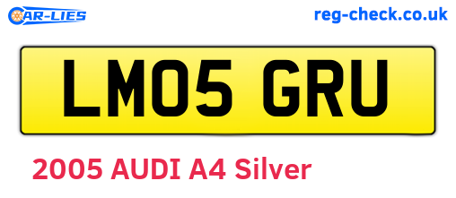 LM05GRU are the vehicle registration plates.