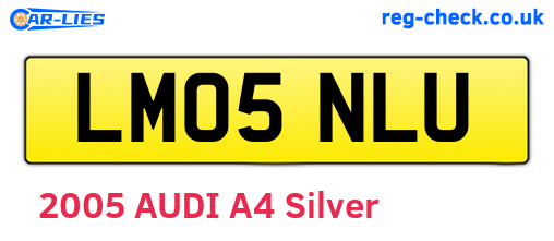 LM05NLU are the vehicle registration plates.