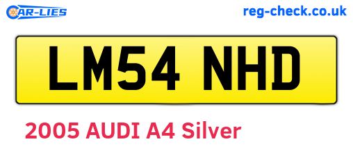 LM54NHD are the vehicle registration plates.