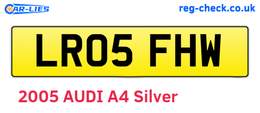 LR05FHW are the vehicle registration plates.