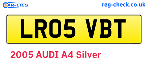 LR05VBT are the vehicle registration plates.