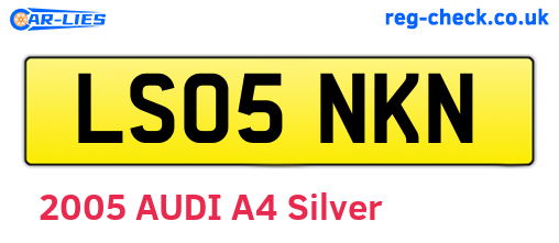 LS05NKN are the vehicle registration plates.