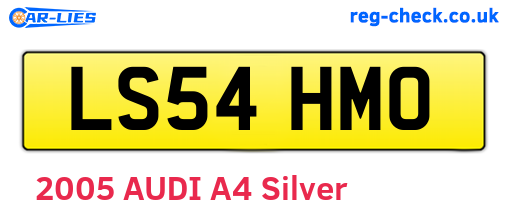 LS54HMO are the vehicle registration plates.