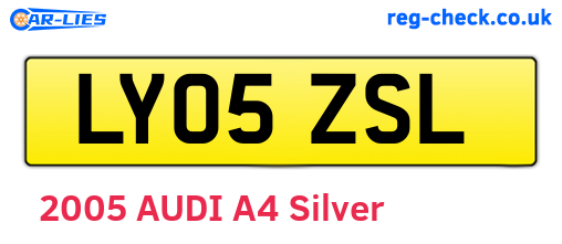 LY05ZSL are the vehicle registration plates.