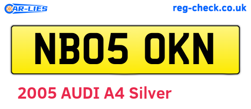 NB05OKN are the vehicle registration plates.