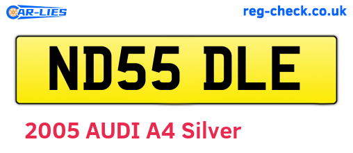 ND55DLE are the vehicle registration plates.