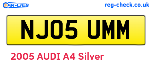 NJ05UMM are the vehicle registration plates.