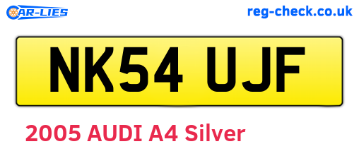 NK54UJF are the vehicle registration plates.