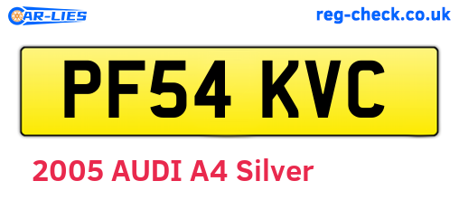 PF54KVC are the vehicle registration plates.