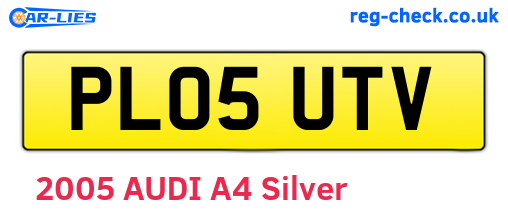 PL05UTV are the vehicle registration plates.