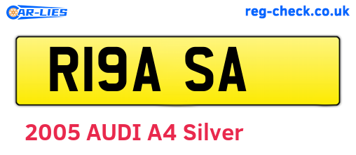 R19ASA are the vehicle registration plates.