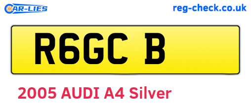 R6GCB are the vehicle registration plates.