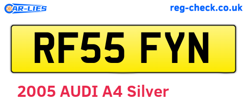 RF55FYN are the vehicle registration plates.