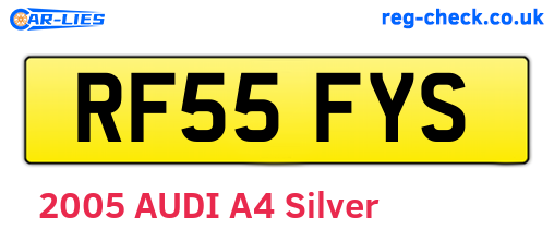 RF55FYS are the vehicle registration plates.