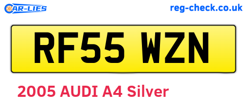 RF55WZN are the vehicle registration plates.