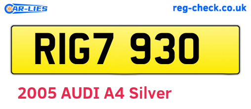 RIG7930 are the vehicle registration plates.
