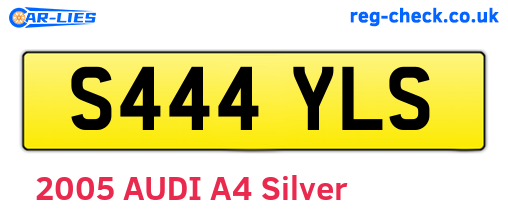 S444YLS are the vehicle registration plates.