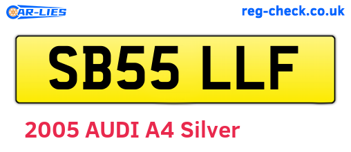 SB55LLF are the vehicle registration plates.